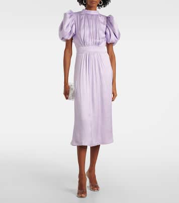 Robe midi en satin | Rotate