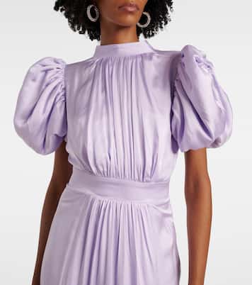 Robe midi en satin | Rotate