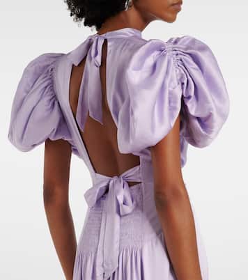 Robe midi en satin | Rotate