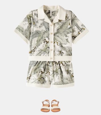 Wylie floral cotton shirt | Zimmermann Kids