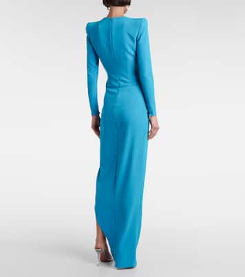 Draped asymmetric crêpe gown | Alex Perry