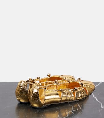 Ballerinas Luna aus Metallic-Leder | Chloé