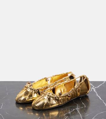 Ballerinas Luna aus Metallic-Leder | Chloé
