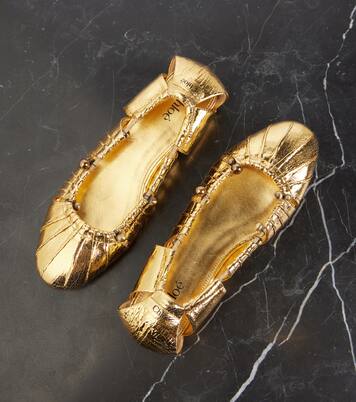 Ballerinas Luna aus Metallic-Leder | Chloé