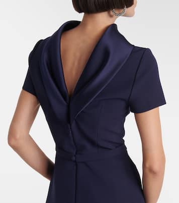 Midikleid aus Crêpe mit Satin | Safiyaa