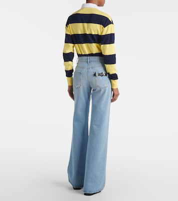Wide-Leg Jeans mit Leder | Coperni