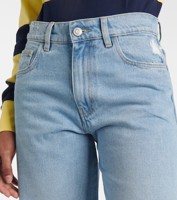 Wide-Leg Jeans mit Leder | Coperni