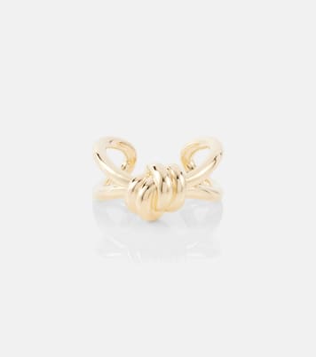 Knot gold-plated sterling silver ring | Bottega Veneta