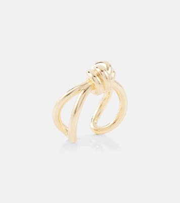 Knot gold-plated sterling silver ring | Bottega Veneta