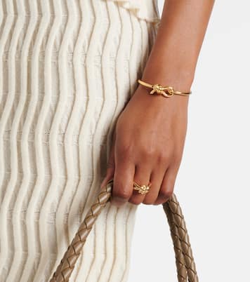 Knot gold-plated sterling silver ring | Bottega Veneta