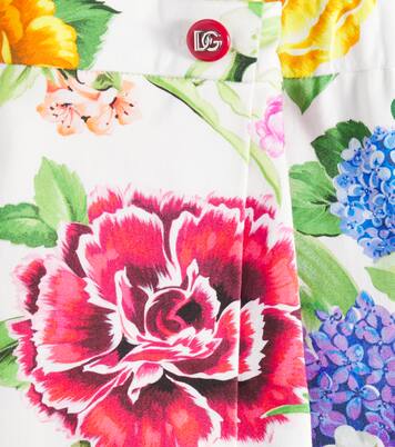 Floral cotton-blend shorts | Dolce&Gabbana Kids