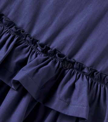 Abito in cotone con volant | Monnalisa