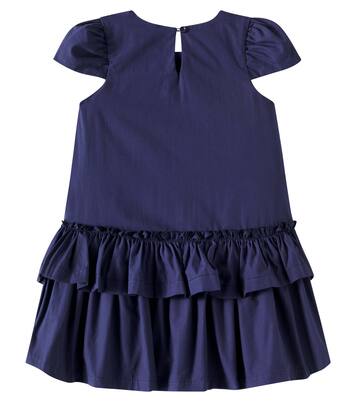 Abito in cotone con volant | Monnalisa