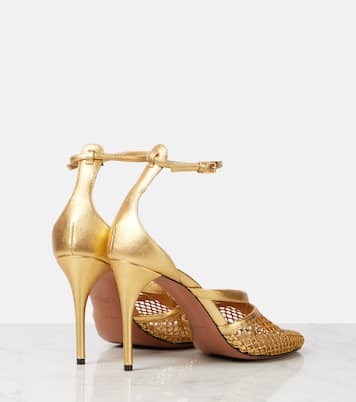 Escarpins Infradito Fishnet 90 en cuir | Alaïa