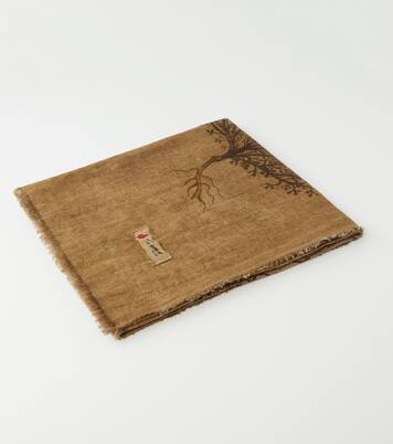 Firmamento floral linen blanket | The House of Lyria