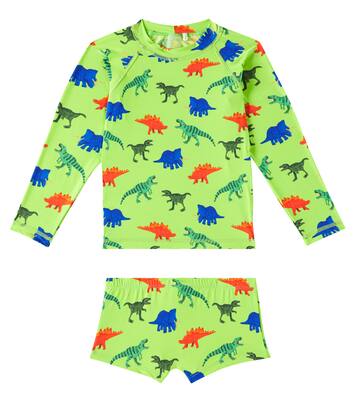 Printed rashguard and swim shorts set | Fábula