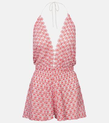 Open-knit lamé playsuit  | Missoni