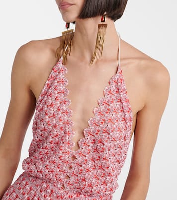 Open-knit lamé playsuit  | Missoni