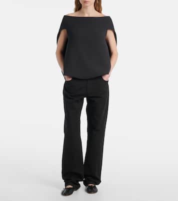 Pallenberg off-shoulder wool-blend top | The Row