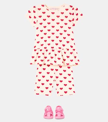 Printed cotton T-shirt and leggings set | Konges Sløjd