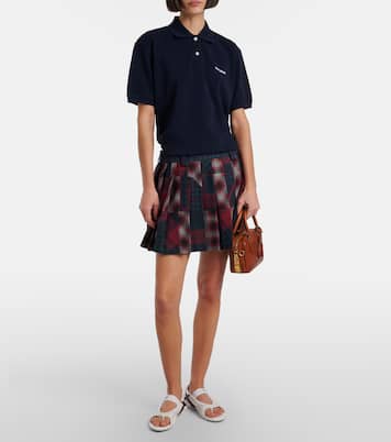 Gymnasium leather-trimmed thong sandals | Miu Miu