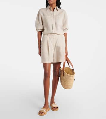 Playa酒椰叶纤维凉拖鞋 | Aquazzura