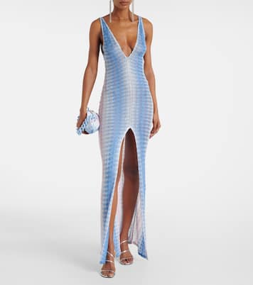 Zigzag ombré lamé maxi dress | Missoni