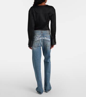 Logo直筒牛仔裤 | Blumarine