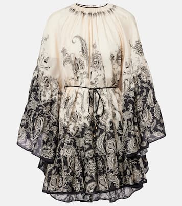 Rhiannon floral gathered silk minidress | Zimmermann