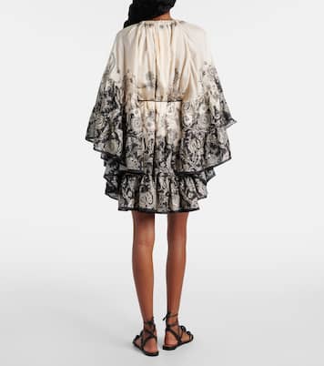 Rhiannon floral gathered silk minidress | Zimmermann