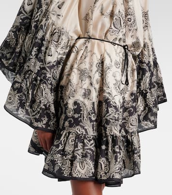 Rhiannon floral gathered silk minidress | Zimmermann