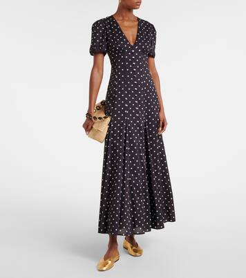 Robe longue Paloma à pois | Posse