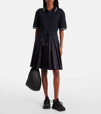 Technical cotton polo dress | Moncler
