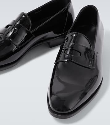 Jamie patent leather penny loafers | John Lobb