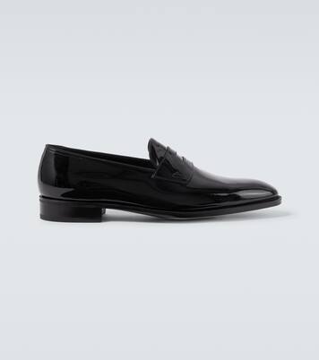 Jamie patent leather penny loafers | John Lobb