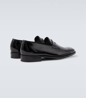 Jamie patent leather penny loafers | John Lobb