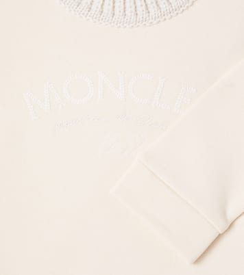 Wool-trimmed cotton jersey sweatshirt | Moncler Enfant