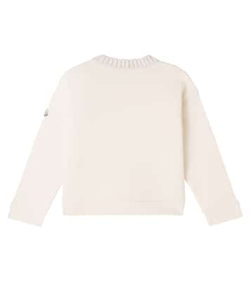 Wool-trimmed cotton jersey sweatshirt | Moncler Enfant