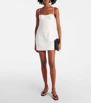 Besticktes Minikleid Alessandra aus Leinen | SIR