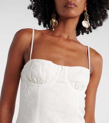 Besticktes Minikleid Alessandra aus Leinen | SIR