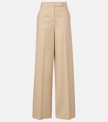 Cotton-blend wide-leg pants | Max Mara