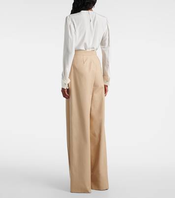 Cotton-blend wide-leg pants | Max Mara