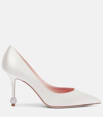 Jewel 85 embellished satin pumps | Roger Vivier