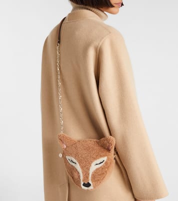 Borsa a spalla Soft Fox Mini in shearling | Jimmy Choo