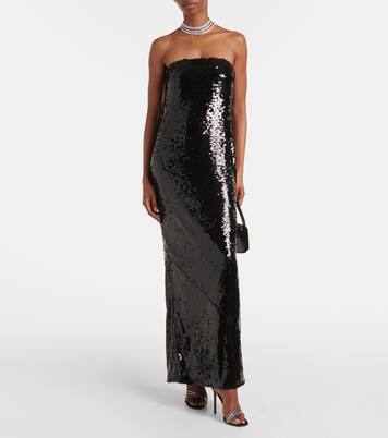 Robe bustier longue à sequins | Rotate