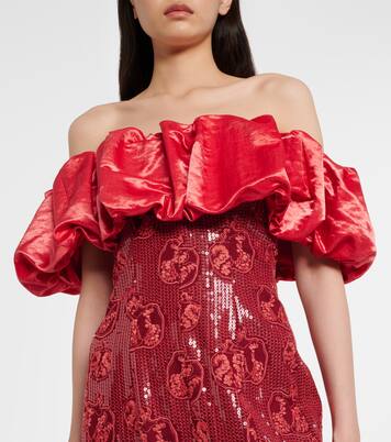 Robe bustier Rowan à encolure bardot et sequins | Markarian