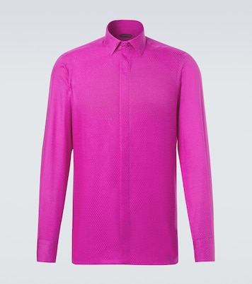 Perforated silk twill shirt | Tom Ford