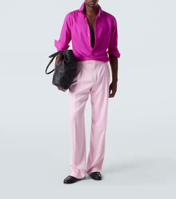 Perforated silk twill shirt | Tom Ford