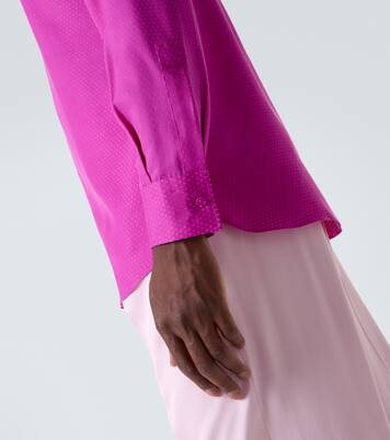 Perforated silk twill shirt | Tom Ford