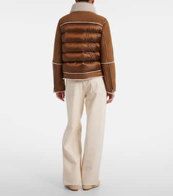Pelina down-paneled shearling-trimmed suede jacket | Bogner